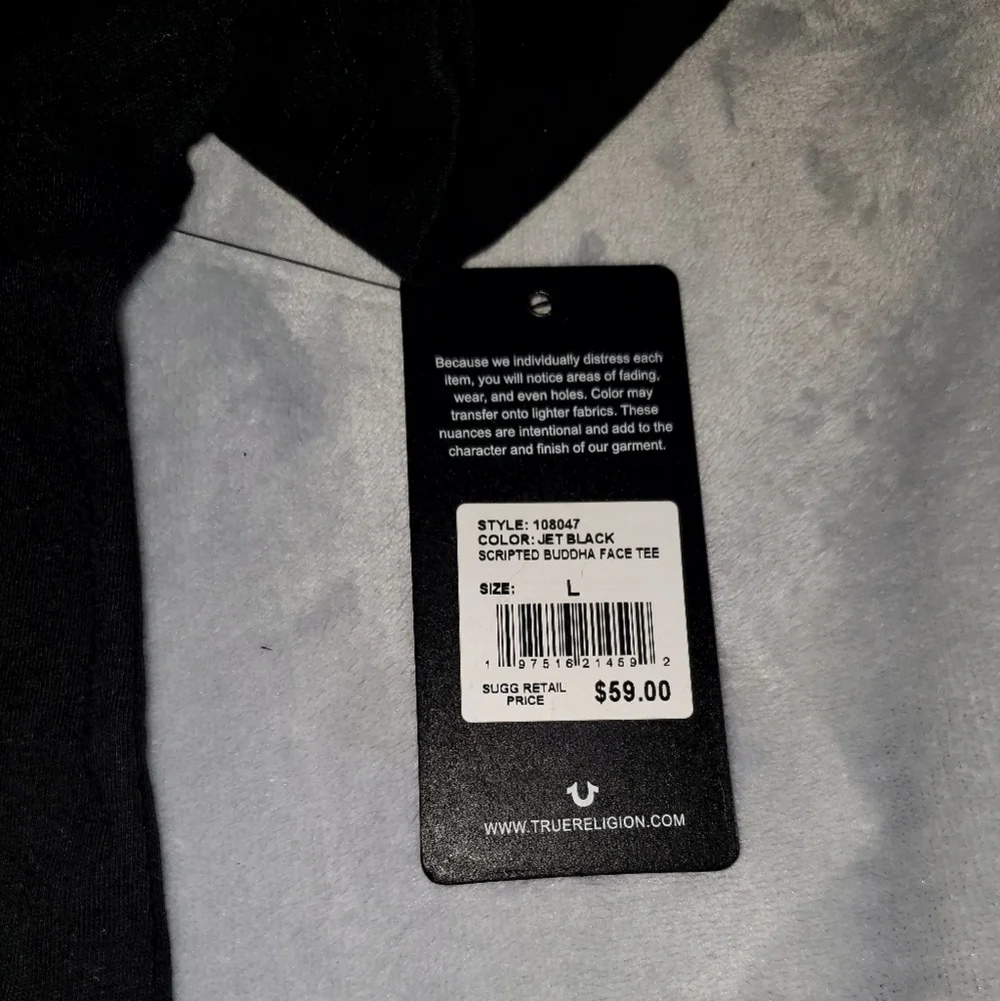 True Religion Buddha Black Shirt Size Large NWT